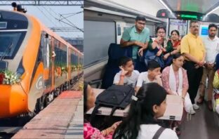 मेरठ से वाराणसी के लिए रवाना हुई वंदेभारत एक्सप्रेस ट्रेन, राज्यसभा सांसद बोले- बढ़वाएंगे स्टॉपेज